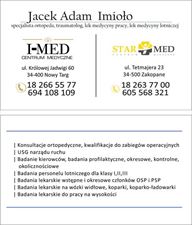 lekarz traumatolog, Imioło Jacek Centrum Medyczne I-Med, Zakopane