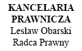 Lesław Obarski Radca prawny kancelaria prawnicza