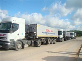 transport kruszyw, Romano Przedsiębiorstwo usługowo-handlowe Roman Glita, Chęciny