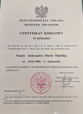 certyfikowana księgowa, Aleksandra Małofiej Księgowość Podatki, Szamocin