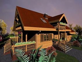 projekt domu drewniak