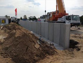 montaż ścian oporowych, Borg Mury oporowe, prefabrykaty betonowe, garaże betonowe, Szczecin
