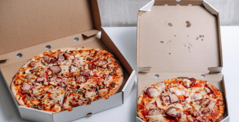 W jakich opakowaniach jest przechowywana pizza? W jakich opakowaniach jest przechowywana pizza?